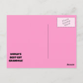 世界のベスト米国東部標準時刻の祖母の黒のTシャツおよびギフト ポストカード (裏面)