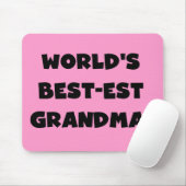 世界のベスト米国東部標準時刻の祖母の黒のTシャツおよびギフト マウスパッド (マウス)