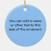 世界のベスト米国東部標準時刻の祖父の黒くか白い文字 セラミックオーナメント (裏面)