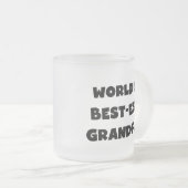 世界のベスト米国東部標準時刻の祖父の黒くか白い文字 フロストグラスマグカップ (正面右)