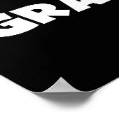 世界のベスト米国東部標準時刻の祖父の黒くか白い文字 ポスター (角)