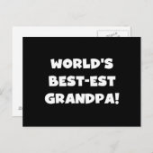 世界のベスト米国東部標準時刻の祖父の黒くか白い文字 ポストカード (正面/裏面)