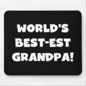 世界のベスト米国東部標準時刻の祖父の黒くか白い文字 マウスパッド (正面)