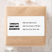 世界のベスト米国東部標準時刻の祖父の黒くか白い文字 ラベル (インサイチュ)