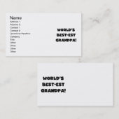 世界のベスト米国東部標準時刻の祖父の黒くか白い文字 名刺 (正面/裏面)