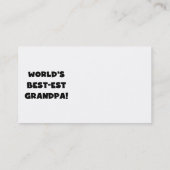 世界のベスト米国東部標準時刻の祖父の黒くか白い文字 名刺 (裏面)