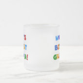 世界のベスト米国東部標準時刻の祖父明るい色のギフト フロストグラスマグカップ (中央)