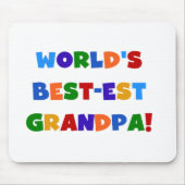 世界のベスト米国東部標準時刻の祖父明るい色のギフト マウスパッド (正面)