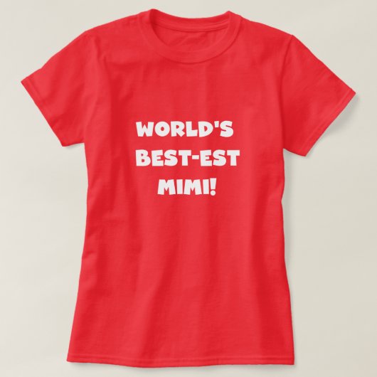 世界のベスト米国東部標準時刻のMimi白い文字のTシャツのギフト Tシャツ (デザイン正面)