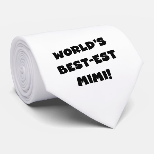 世界のベスト米国東部標準時刻のMimi黒い文字のTシャツおよびギフト ネクタイ (ロール)