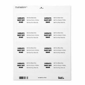 世界のベスト米国東部標準時刻のMimi黒い文字のTシャツおよびギフト ラベル (フルシート)