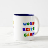 世界のベスト米国東部標準時刻ガンマの明るい色のギフト ツートーンマグカップ (正面右)