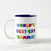 世界のベスト米国東部標準時刻ガンマの明るい色のギフト ツートーンマグカップ (左)