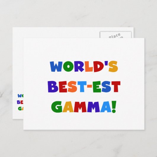 世界のベスト米国東部標準時刻ガンマの明るい色のギフト ポストカード (正面/裏面)