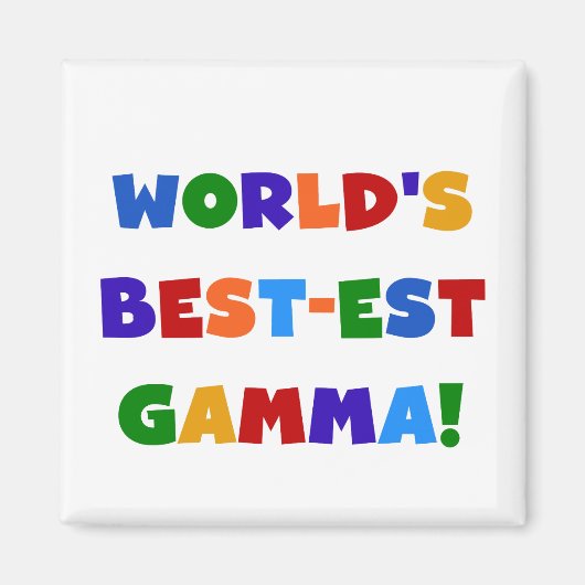 世界のベスト米国東部標準時刻ガンマの明るい色のギフト マグネット (正面)