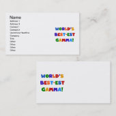 世界のベスト米国東部標準時刻ガンマの明るい色のギフト 名刺 (正面/裏面)