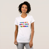 世界のベスト米国東部標準時刻ガンマの明るい色のギフト Tシャツ (正面フル)