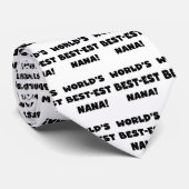 世界のベスト米国東部標準時刻ナナの白黒Tシャツ ネクタイ (ロール)