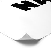 世界のベスト米国東部標準時刻ナナの白黒Tシャツ ポスター (角)