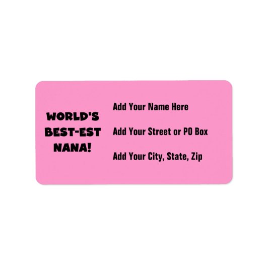 世界のベスト米国東部標準時刻ナナの白黒Tシャツ ラベル (正面)