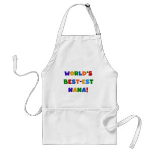 世界のベスト米国東部標準時刻ナナ明るい色のTシャツ スタンダードエプロン