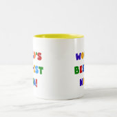 世界のベスト米国東部標準時刻ナナ明るい色のTシャツ ツートーンマグカップ (中央)