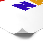 世界のベスト米国東部標準時刻ナナ明るい色のTシャツ ポスター (角)