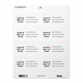 世界のベスト米国東部標準時刻ナナ明るい色のTシャツ ラベル (フルシート)