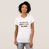世界のベスト米国東部標準時刻ナナ明るい色のTシャツ Tシャツ (正面フル)
