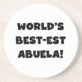 世界のベスト米国東部標準時刻Abuelaの白黒ギフト コースター (正面)
