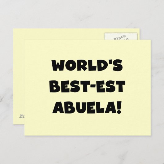 世界のベスト米国東部標準時刻Abuelaの白黒ギフト ポストカード (正面/裏面)