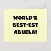 世界のベスト米国東部標準時刻Abuelaの白黒ギフト ポストカード (正面)