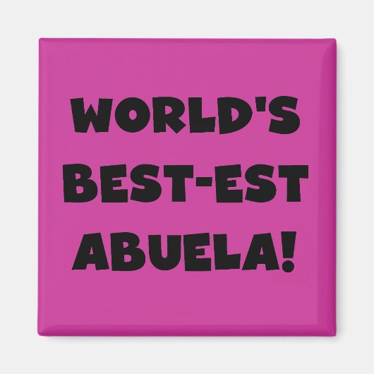 世界のベスト米国東部標準時刻Abuelaの白黒ギフト マグネット (正面)