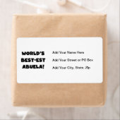 世界のベスト米国東部標準時刻Abuelaの白黒ギフト ラベル (インサイチュ)