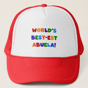 世界のベスト米国東部標準時刻Abuela明るい色のTシャツ キャップ