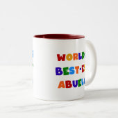 世界のベスト米国東部標準時刻Abuela明るい色のTシャツ ツートーンマグカップ (正面右)