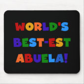 世界のベスト米国東部標準時刻Abuela明るい色のTシャツ マウスパッド (正面)
