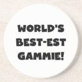 世界のベスト米国東部標準時刻Gammieの白黒ギフト コースター (正面)