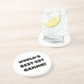 世界のベスト米国東部標準時刻Gammieの白黒ギフト コースター (側面)