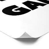 世界のベスト米国東部標準時刻Gammieの白黒ギフト ポスター (角)