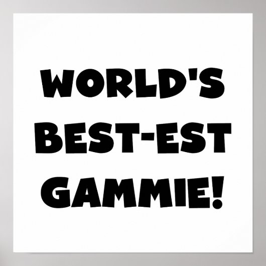 世界のベスト米国東部標準時刻Gammieの白黒ギフト ポスター (正面)