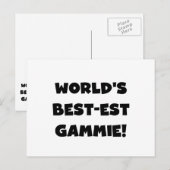 世界のベスト米国東部標準時刻Gammieの白黒ギフト ポストカード (正面/裏面)