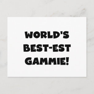 世界のベスト米国東部標準時刻Gammieの白黒ギフト ポストカード
