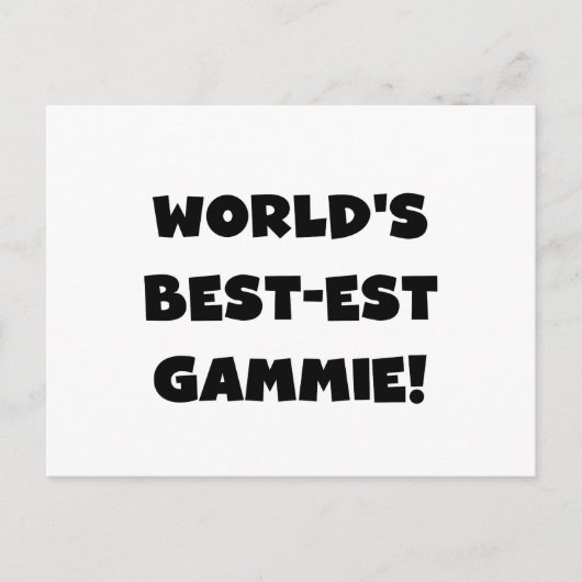 世界のベスト米国東部標準時刻Gammieの白黒ギフト ポストカード (正面)