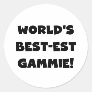 世界のベスト米国東部標準時刻Gammieの白黒ギフト ラウンドシール