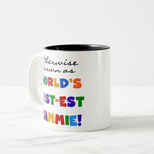 世界のベスト米国東部標準時刻GammieのTシャツおよびギフト ツートーンマグカップ (正面左)