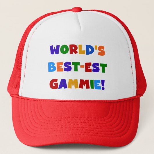 世界のベスト米国東部標準時刻Gammie明るい色のギフト キャップ (正面)