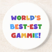 世界のベスト米国東部標準時刻Gammie明るい色のギフト コースター (正面)