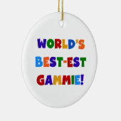 世界のベスト米国東部標準時刻Gammie明るい色のギフト セラミックオーナメント (右)
