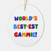 世界のベスト米国東部標準時刻Gammie明るい色のギフト セラミックオーナメント (左)